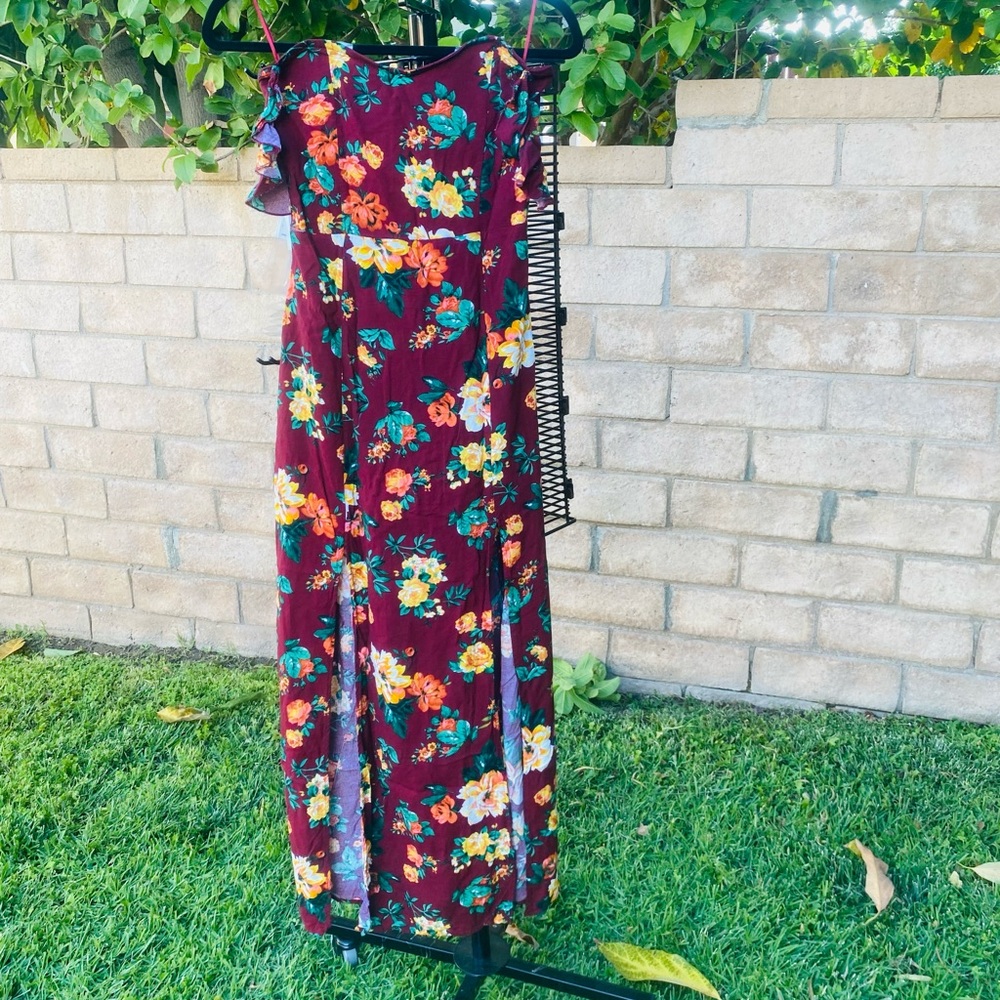 Ambiance Floral Print Open leg (bilateral) Dress